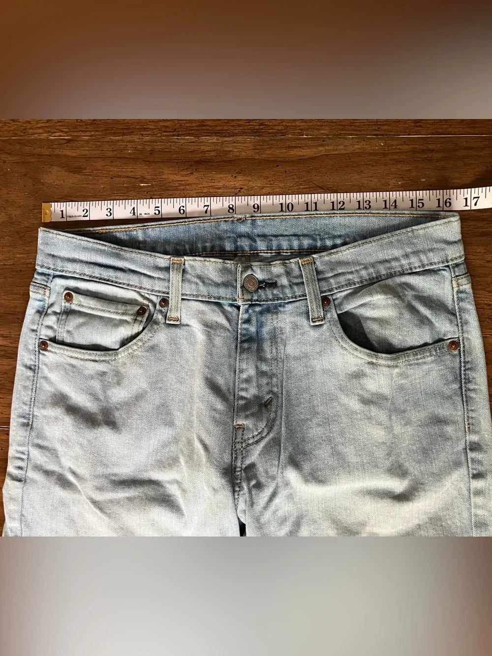 Levis Jeans Mens 31x32 (33x31) 527 Boot Cut Western Cowboy Light Wash Blue Denim